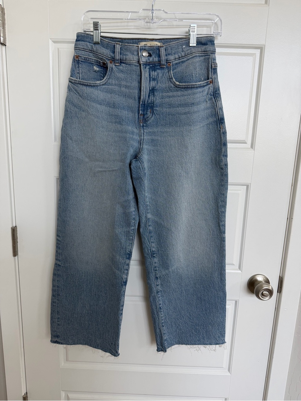 Madewell Perfect Vintage Crop Jean 27 Petite Raw Hem Mid Rise NT161